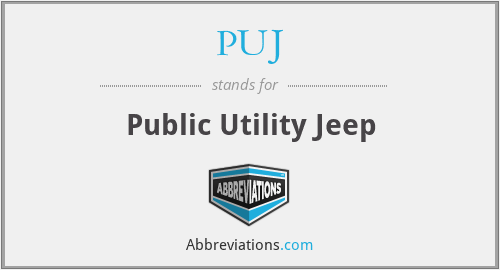 PUJ - Public Utility Jeep