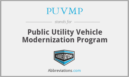 PUVMP - Public Utility Vehicle Modernization Program