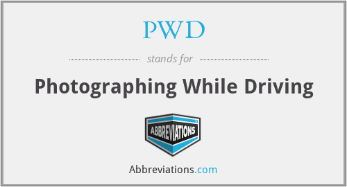 PWD - Photographing While Driving