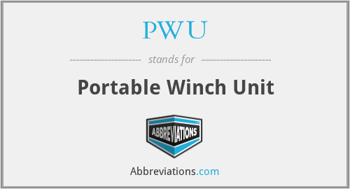 PWU - Portable Winch Unit