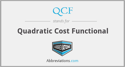 QCF - Quadratic Cost Functional