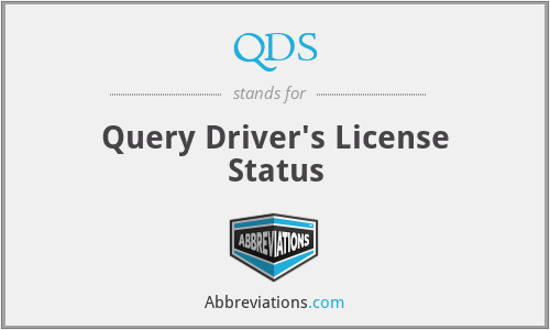QDS - Query Driver's License Status