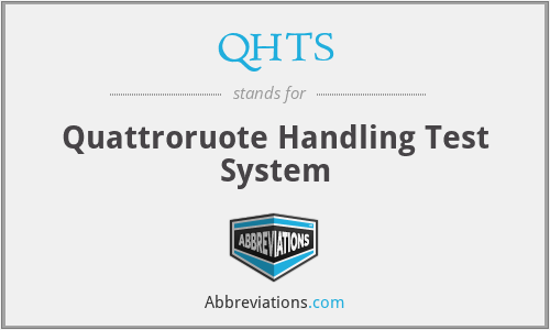 QHTS - Quattroruote Handling Test System