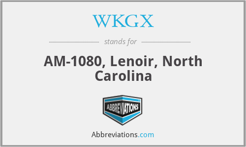 WKGX - AM-1080, Lenoir, North Carolina