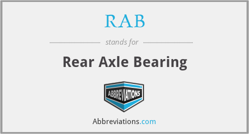 RAB - Rear Axle Bearing