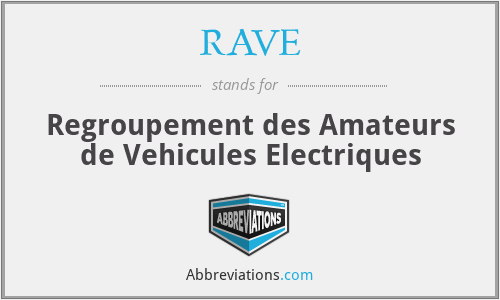 RAVE - Regroupement des Amateurs de Vehicules Electriques