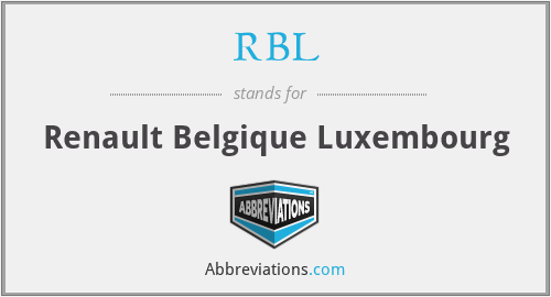 RBL - Renault Belgique Luxembourg