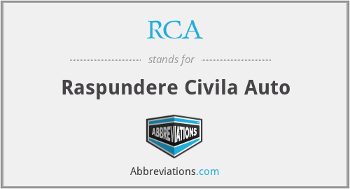 RCA - Raspundere Civila Auto