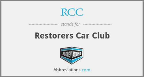 RCC - Restorers Car Club