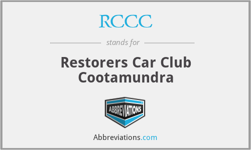 RCCC - Restorers Car Club Cootamundra