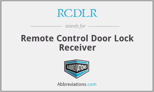 RCDLR - Remote Control Door Lock Receiver