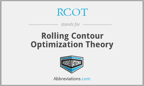 RCOT - Rolling Contour Optimization Theory