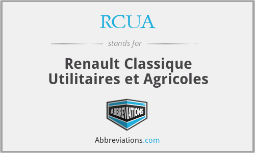 RCUA - Renault Classique Utilitaires et Agricoles