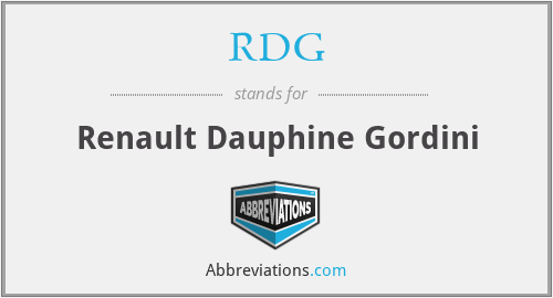 RDG - Renault Dauphine Gordini