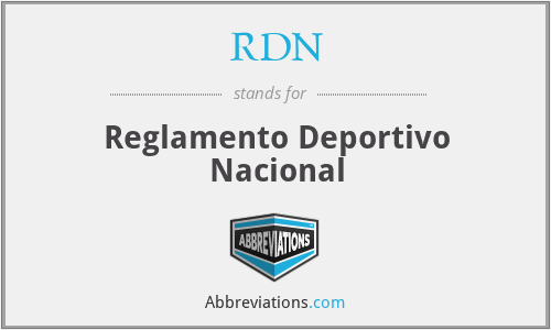 RDN - Reglamento Deportivo Nacional