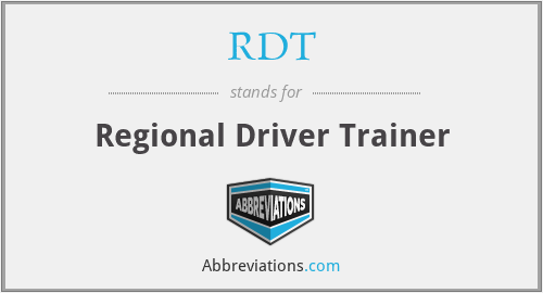 RDT - Regional Driver Trainer