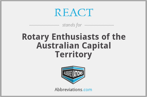 REACT - Rotary Enthusiasts of the Australian Capital Territory