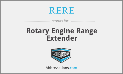 RERE - Rotary Engine Range Extender