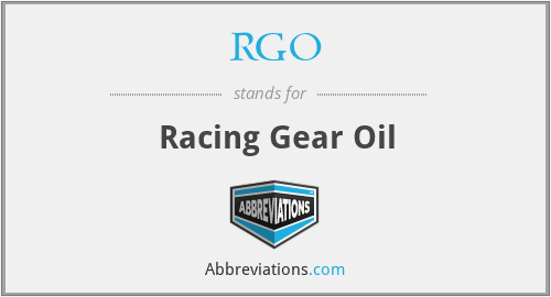 RGO - Racing Gear Oil