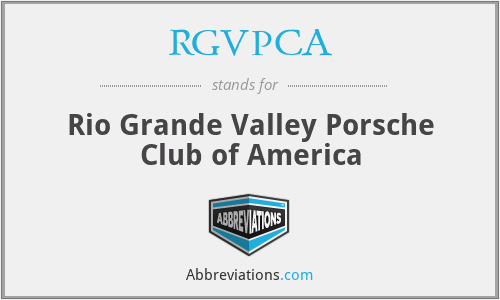 RGVPCA - Rio Grande Valley Porsche Club of America
