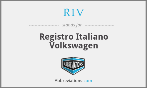 RIV - Registro Italiano Volkswagen
