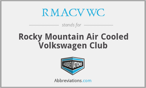 RMACVWC - Rocky Mountain Air Cooled Volkswagen Club