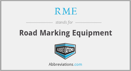 RME - Road Marking Equipment