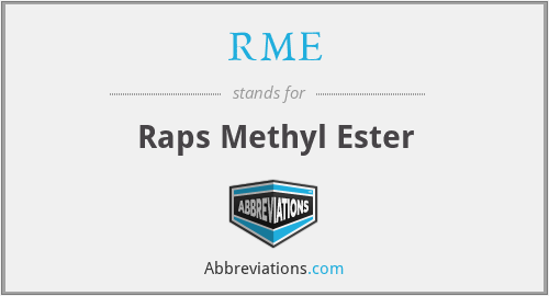 RME - Raps Methyl Ester
