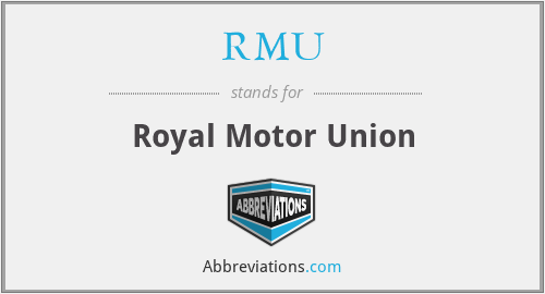 RMU - Royal Motor Union