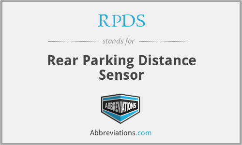 RPDS - Rear Parking Distance Sensor