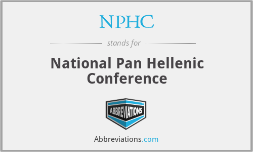 NPHC - National Pan Hellenic Conference