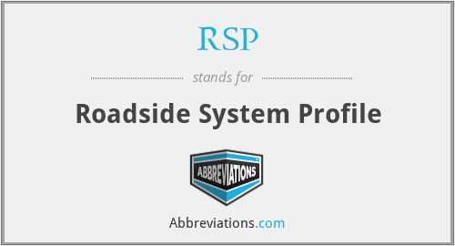 RSP - Roadside System Profile
