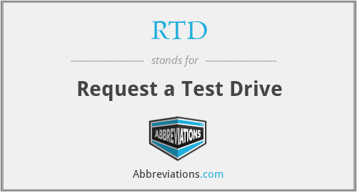 RTD - Request a Test Drive