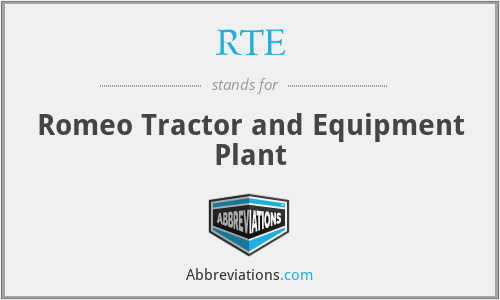 RTE - Romeo Tractor and Equipment Plant