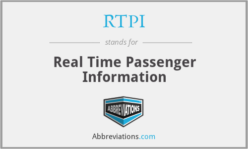 RTPI - Real Time Passenger Information