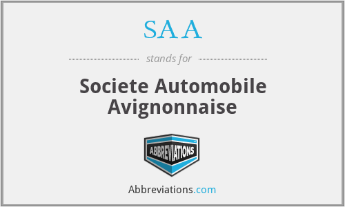 SAA - Societe Automobile Avignonnaise