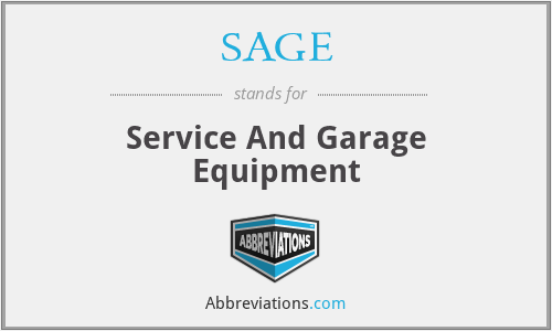 SAGE - Service And Garage Equipment
