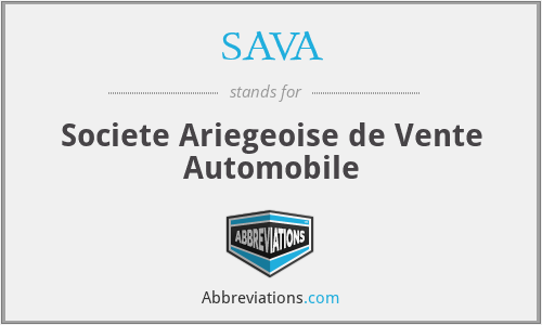 SAVA - Societe Ariegeoise de Vente Automobile