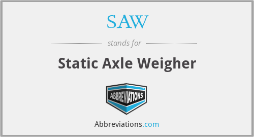 SAW - Static Axle Weigher