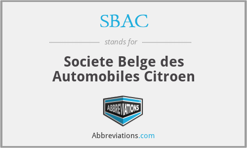 SBAC - Societe Belge des Automobiles Citroen