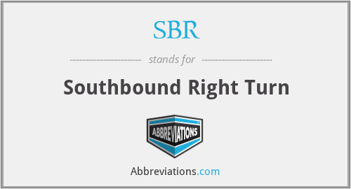 SBR - Southbound Right Turn