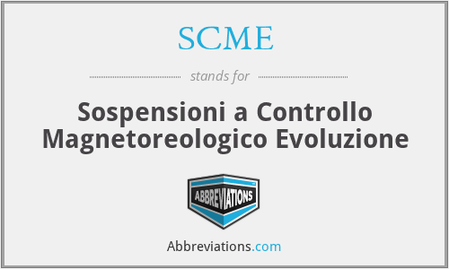 SCME - Sospensioni a Controllo Magnetoreologico Evoluzione