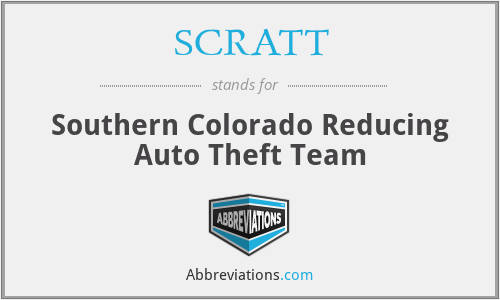 SCRATT - Southern Colorado Reducing Auto Theft Team