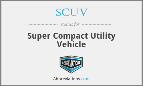 SCUV - Super Compact Utility Vehicle