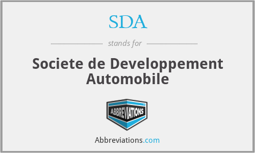 SDA - Societe de Developpement Automobile