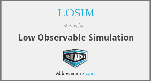 LOSIM - Low Observable Simulation