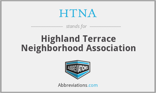 HTNA - Highland Terrace Neighborhood Association