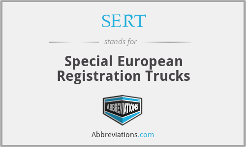 SERT - Special European Registration Trucks