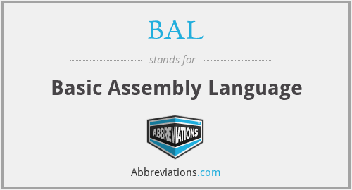 BAL - Basic Assembly Language