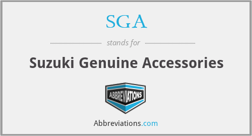 SGA - Suzuki Genuine Accessories